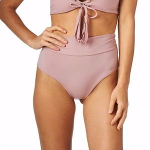 Montce Dusty Rose High Rise Bikini Bottom M